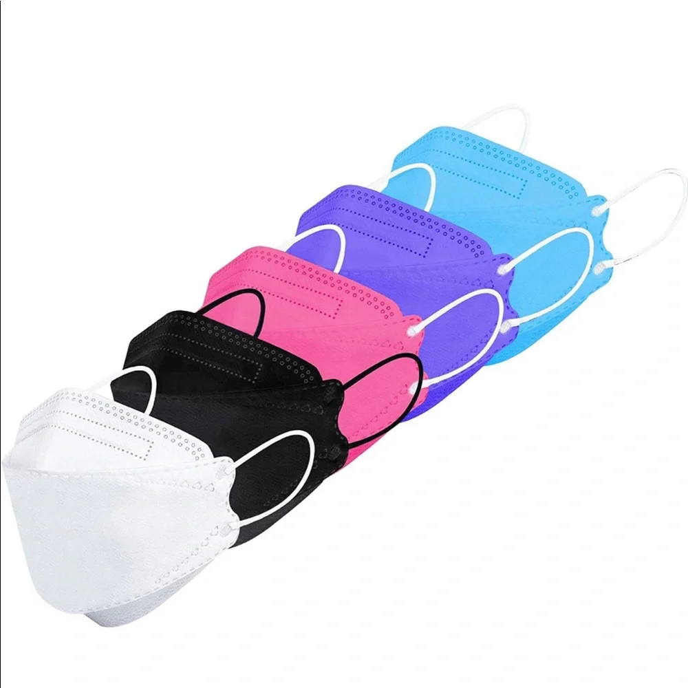 50PCS 3D Disposable 5-COLOR 4-Layer Face Masks For Adult Individually Pa…